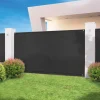 IDMarket Brise vue noir 2 m x 10 m occultant 300 gr/m²* Brise-Vues