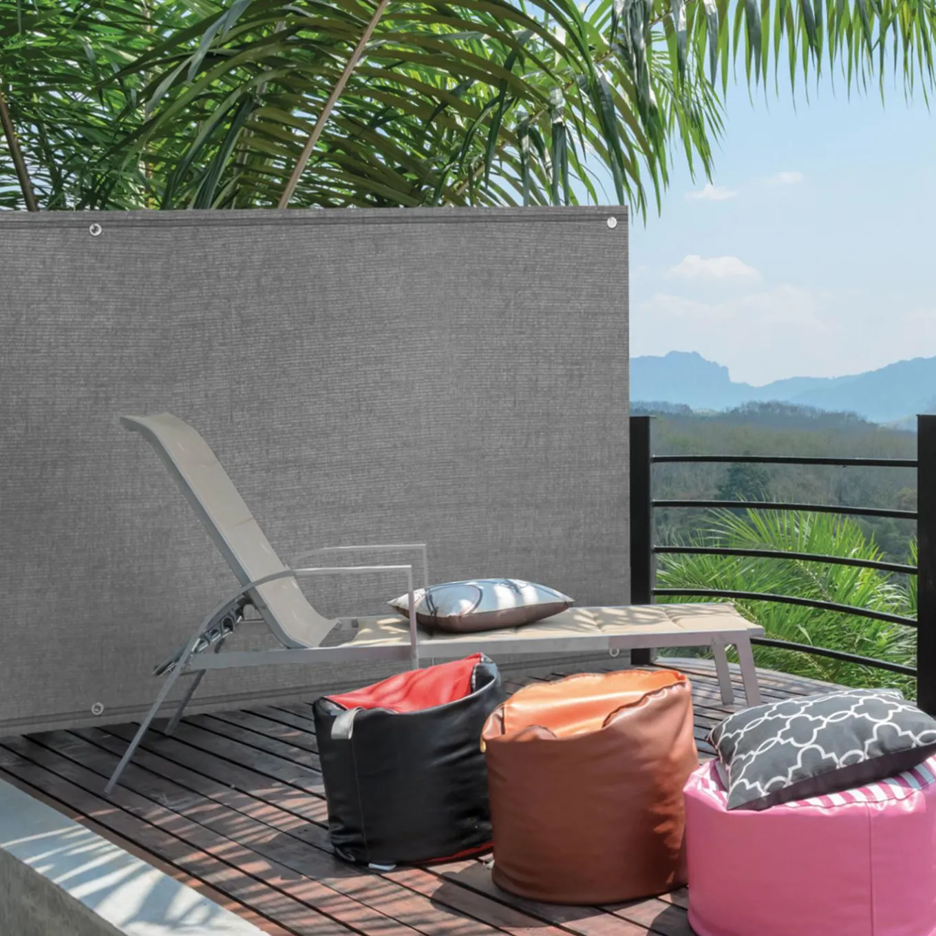 IDMarket Brise-vue gris clair 1,5 m x 10 m occultant 300 g/m²* Brise-Vues