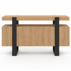 IDMarket Buffet 4 portes effet lattes* Meubles En Bois|Collection Design