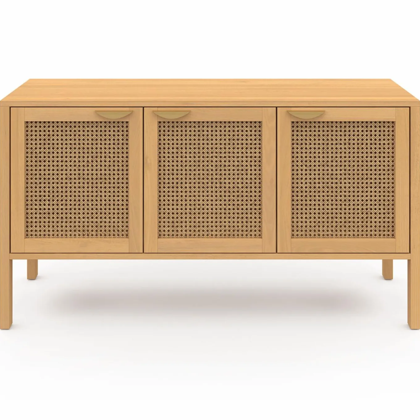 IDMarket Buffet bas 3 portes avec cannage 110 cm* Collection Cannage|Buffets