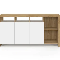 IDMarket Buffet bois et blanc 140 cm* Meubles En Bois|Buffets