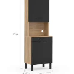 IDMarket Buffet de cuisine avec 2 portes et un 1 tiroir* Meubles Tiroirs|Meubles Hauts