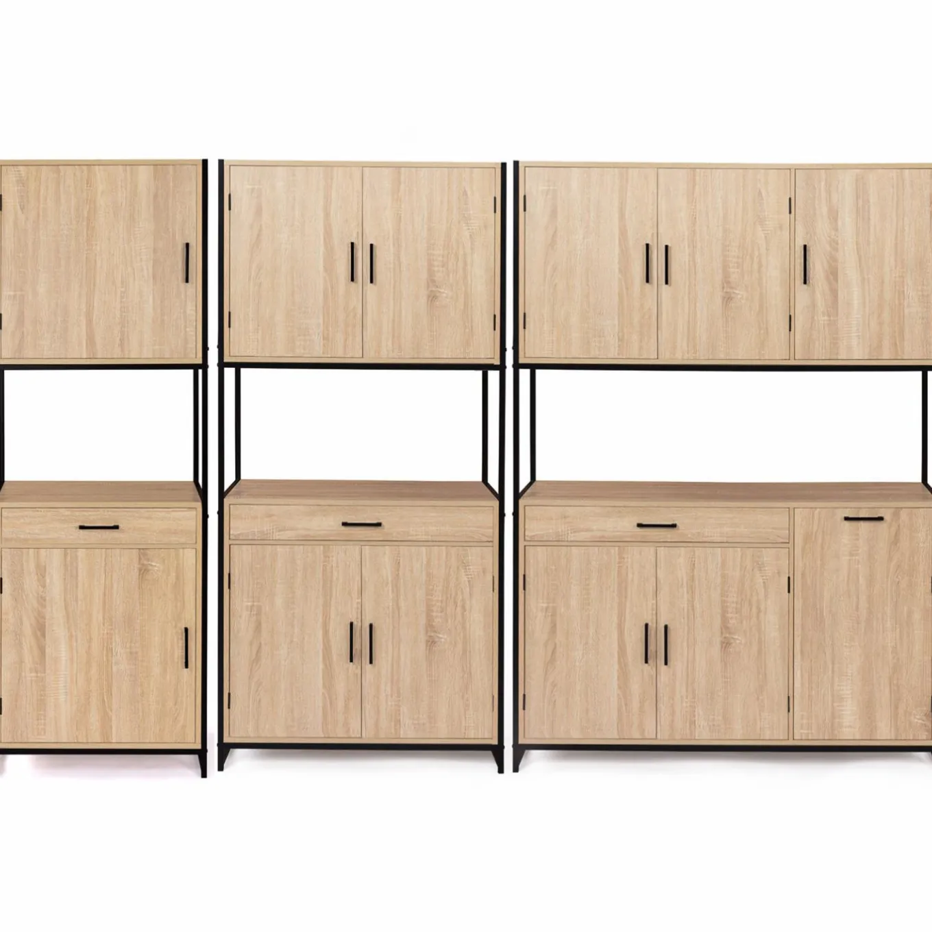 IDMarket Buffet de cuisine industriel bois et métal 60 cm* Meubles Tiroirs|Meubles Hauts