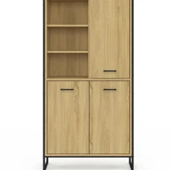 IDMarket Buffet haut style industriel 160 cm bois et métal avec rangement* Meubles Tiroirs|Collection Industrielle