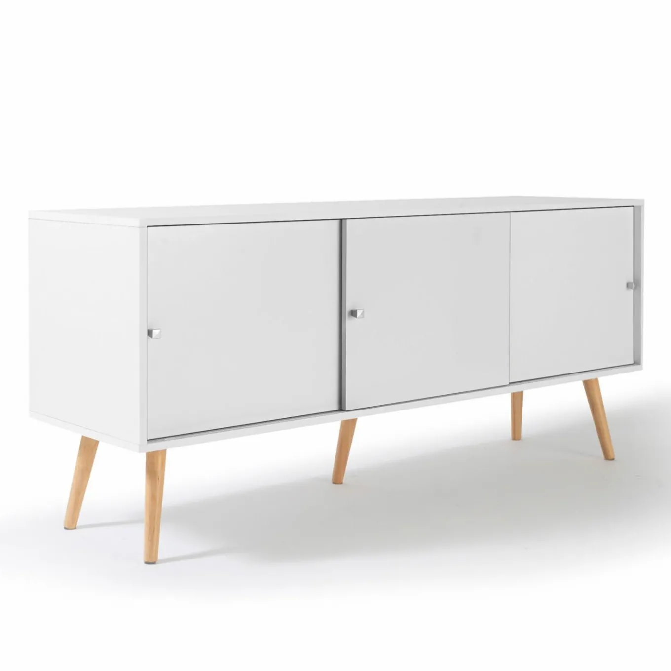 IDMarket Buffet scandinave bois blanc EFFIE* Meubles Bas|Meubles Blancs