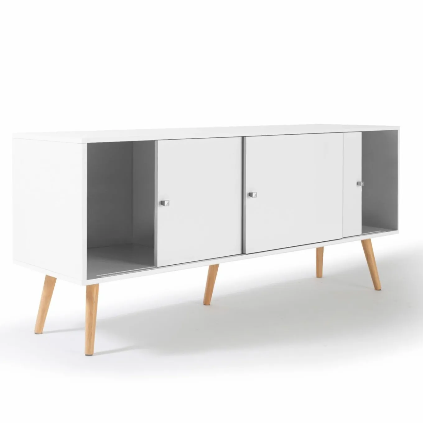IDMarket Buffet scandinave bois blanc EFFIE* Meubles Bas|Meubles Blancs