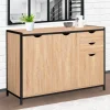 IDMarket Buffet style industriel bois et métal noir 110 cm* Meubles Tiroirs|Meubles Bas