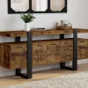 IDMarket Buffet XXL bois et noir à l’effet vieilli de 180 cm avec 4 portes et 3 tiroirs* Buffets|Salon Complet