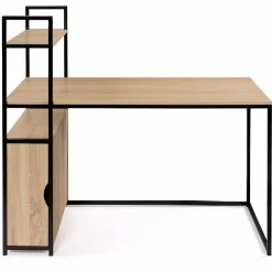 IDMarket Bureau avec bibliothèque style industriel* Collection Télétravail|Collection Industrielle