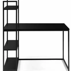 IDMarket Bureau bibliothèque noir design industriel* Meubles Hauts|Meubles Noirs