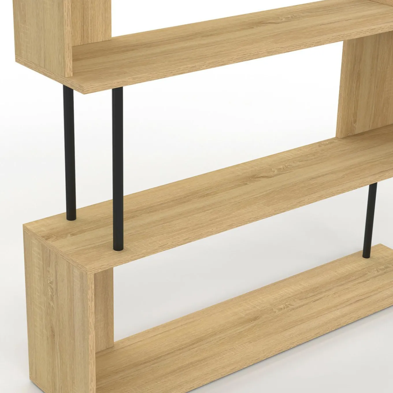 IDMarket Bureau d'angle industriel rotatif 180° en forme de S* Bureaux De Travail|Bureaux Extensibles