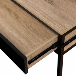 IDMarket Bureau extensible gain de place 1 tiroir style industriel* Meubles Tiroirs|Collection Télétravail