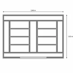 IDMarket Cabanon de jardin en métal 5,3m² gris* Abris De Jardin