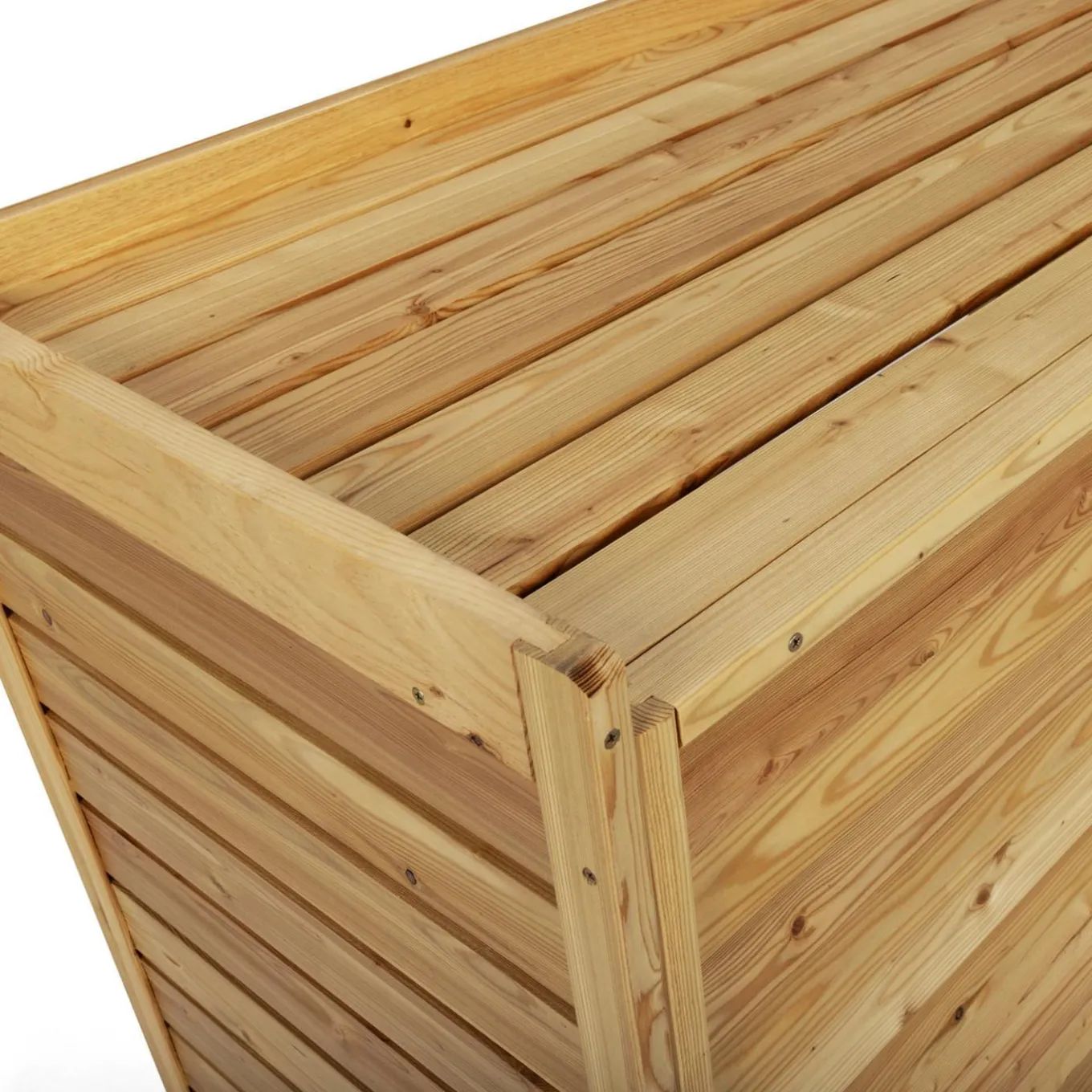 IDMarket Cache climatiseur extérieur en bois naturel 95 x 50 x 80 cm* Abris De Jardin|Protection Du Jardin