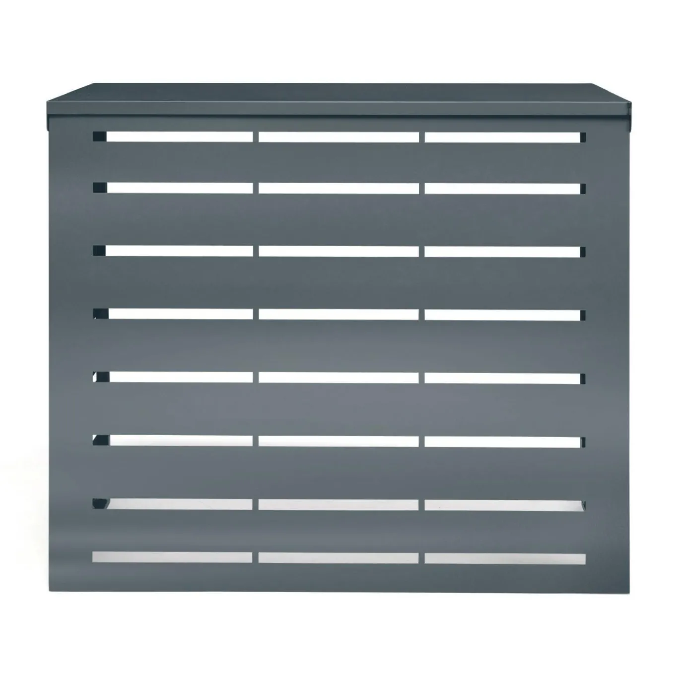 IDMarket Cache climatiseur extérieur en métal gris anthracite 95x50x80 cm* Abris De Jardin|Protection Du Jardin