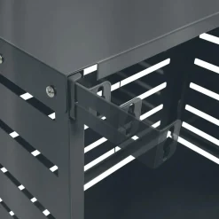 IDMarket Cache climatiseur extérieur en métal gris anthracite 95x50x80 cm* Abris De Jardin|Protection Du Jardin