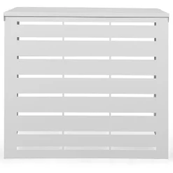 IDMarket Cache climatiseur métal blanc* Abris De Jardin|Protection Du Jardin