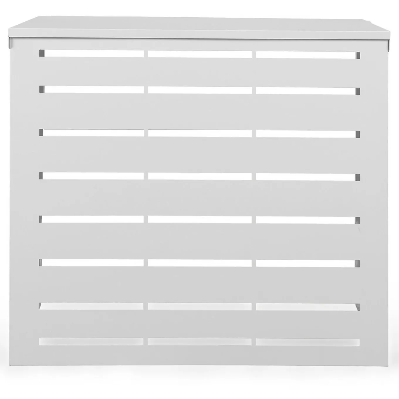 IDMarket Cache climatiseur métal blanc* Abris De Jardin|Protection Du Jardin