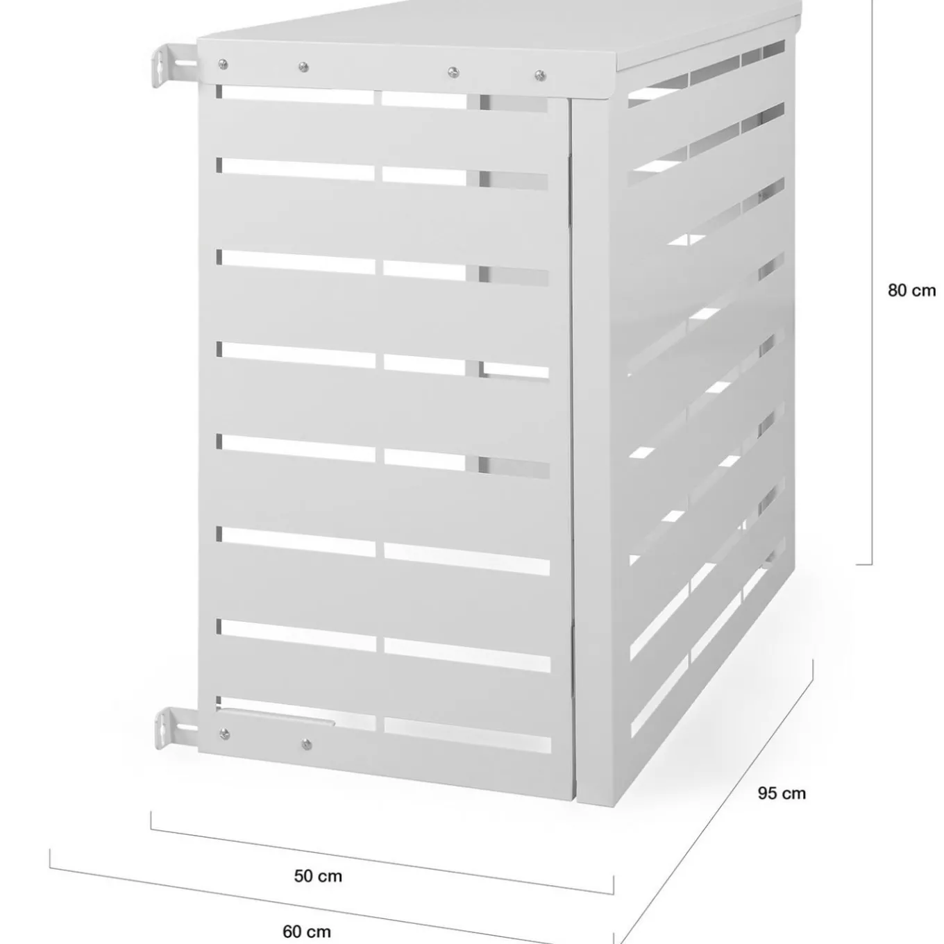 IDMarket Cache climatiseur métal blanc* Abris De Jardin|Protection Du Jardin