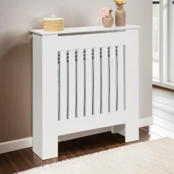 IDMarket Cache radiateur blanc - étagère murale pour radiateur* Décoration Et Accessoires|Etagères