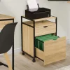 IDMarket Caisson de bureau 2 tiroirs pour imprimante* Meubles Tiroirs|Collection Télétravail