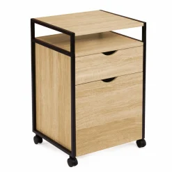 IDMarket Caisson de bureau 2 tiroirs pour imprimante* Meubles Tiroirs|Collection Télétravail