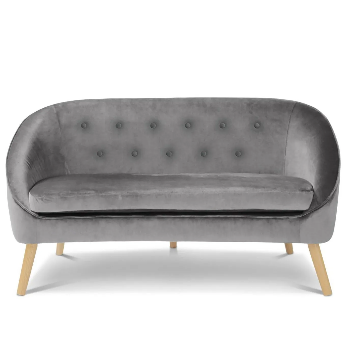 IDMarket Canapé 2 places scandinave gris* Collection Agencement Magasin|Collection Vintage