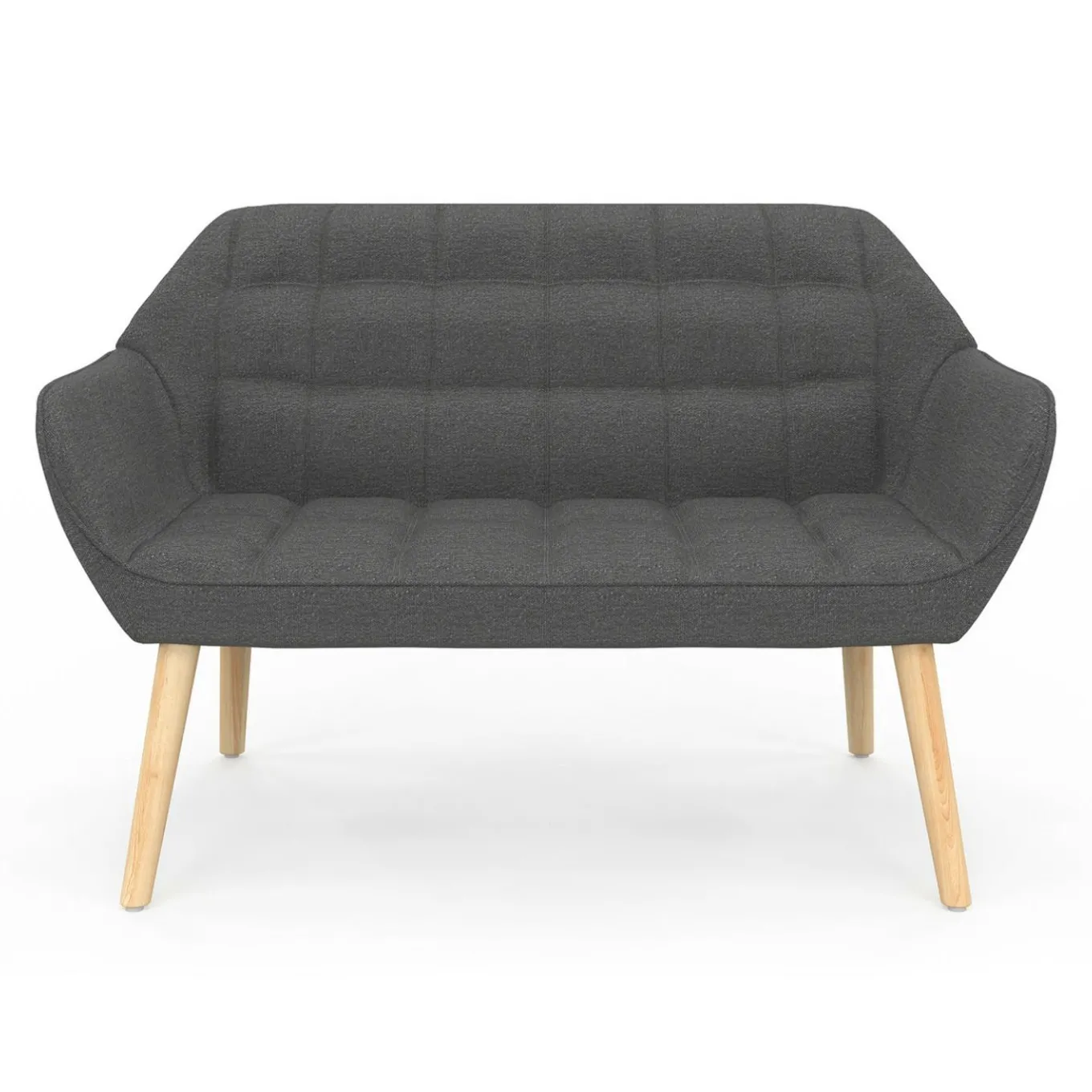 IDMarket Canapé banquette en tissu gris anthracite* Canapés|Salon Complet