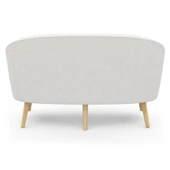 IDMarket Canapé banquette tissu bouclette blanc* Collection Scandinave|Salon Complet