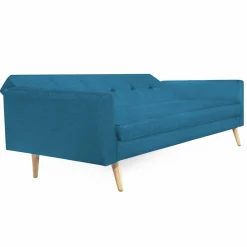IDMarket Canapé bleu canard scandinave 3 places convertible* Collection Scandinave|Salon Complet