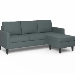 IDMarket Canapé d’angle 200 cm réversible gris anthracite* Canapés|Salon Complet