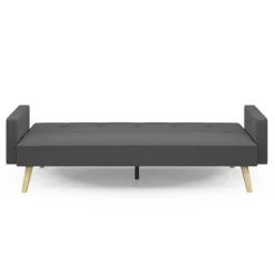 IDMarket Canapé droit convertible 3 places gris* Collection Scandinave|Salon Complet