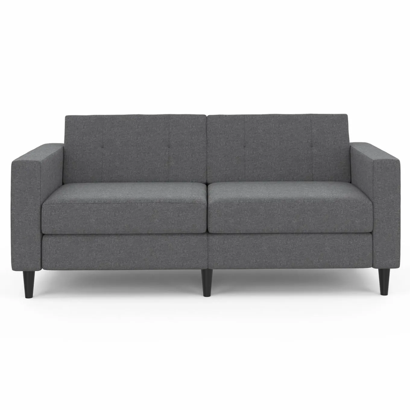 IDMarket Canapé fixe moderne 3 places 180 cm en tissu gris anthracite* Collection Moderne|Salon Complet