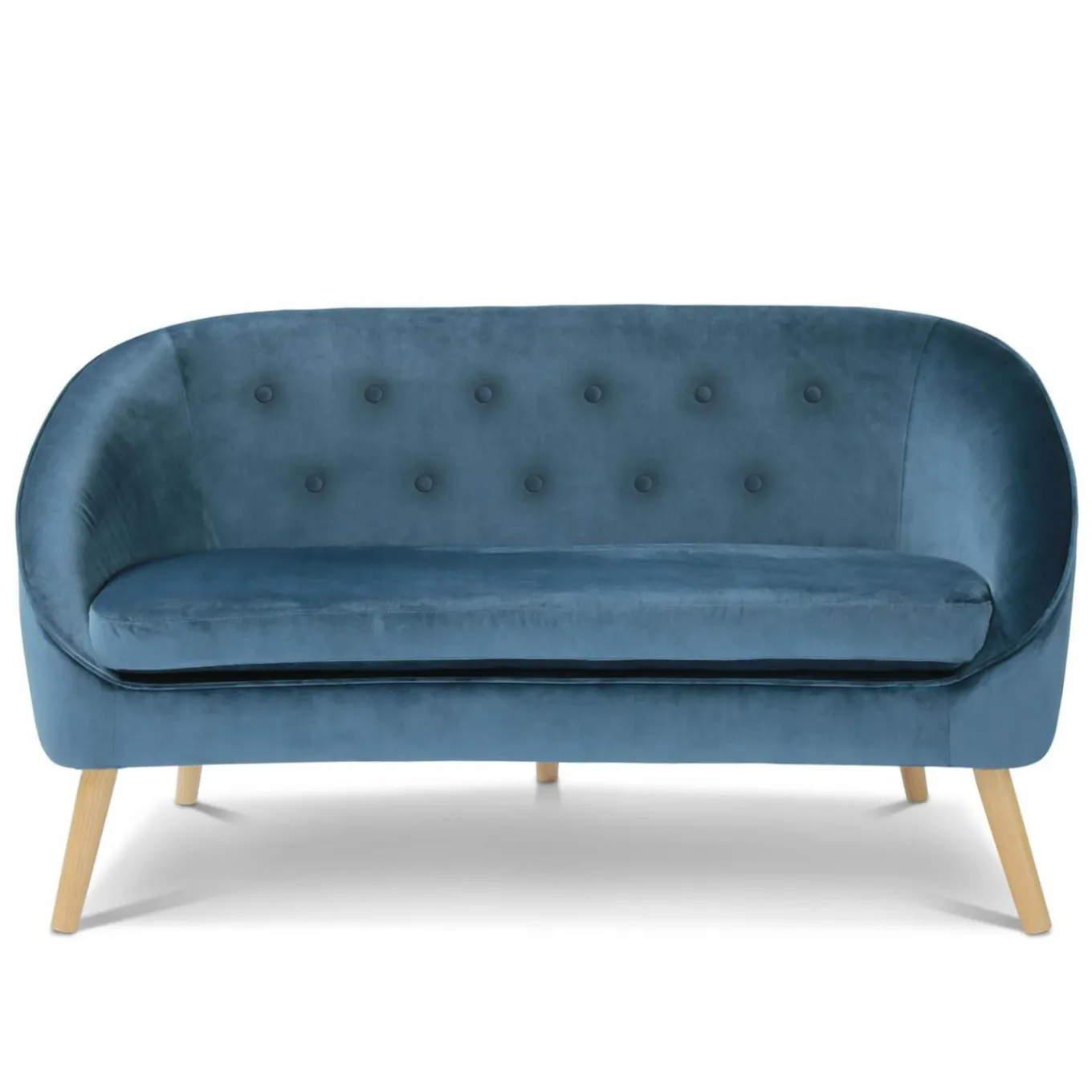 IDMarket Canapé velours bleu* Collection Agencement Magasin|Collection Vintage