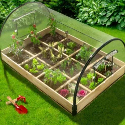 IDMarket Carré potager avec serre* Carrés Potager