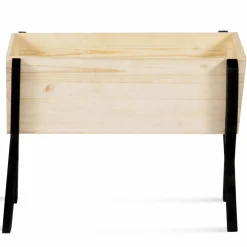 IDMarket Carré potager jardinière sur pieds bois et noir balcon / terrasse* Carrés Potager