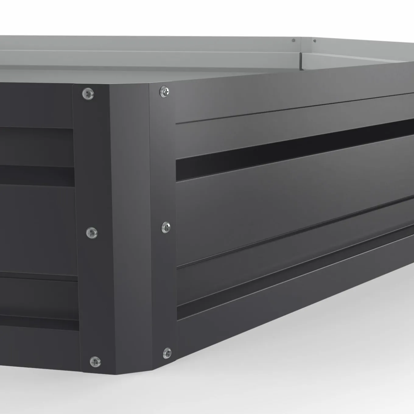 IDMarket Carrés de potager hexagonale 120 cm gris anthracite : lot de 2* Carrés Potager