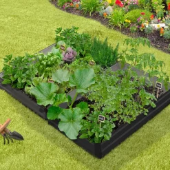 IDMarket Carrés potager en métal gris* Carrés Potager