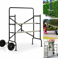 IDMarket Échafaudage roulant et pliable hauteur de travail 2,5m* Entretien Du Jardin Et Accessoires
