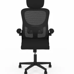 IDMarket Chaise de bureau ergonomique noire avec roulettes* Chaises De Bureau Et Accessoires