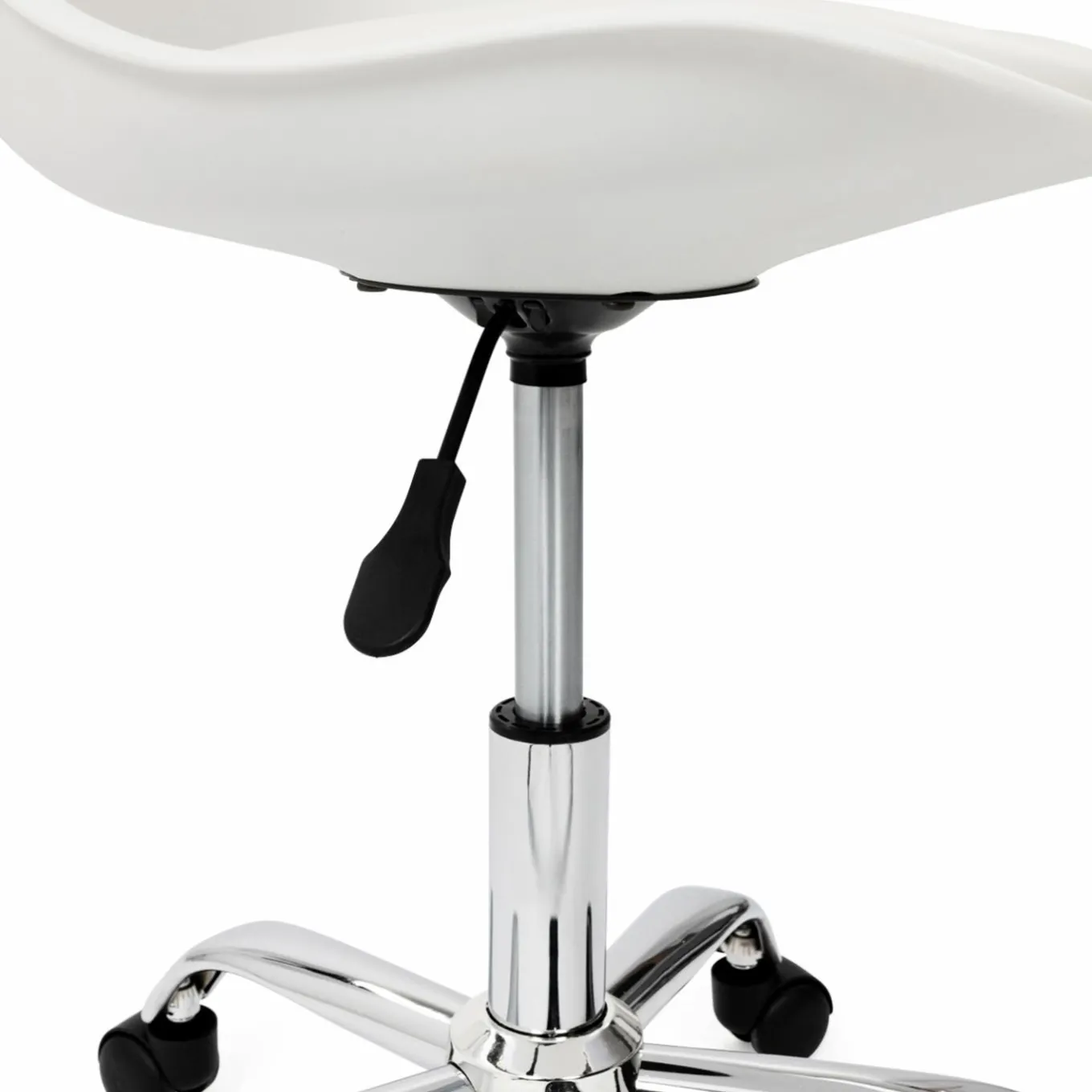 IDMarket Chaise de bureau scandinave blanche à roulettes* Collection Télétravail|Collection Scandinave