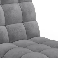 IDMarket Chaise de sol pliante 15 positions en velours gris anthracite* Chaises|Fauteuils