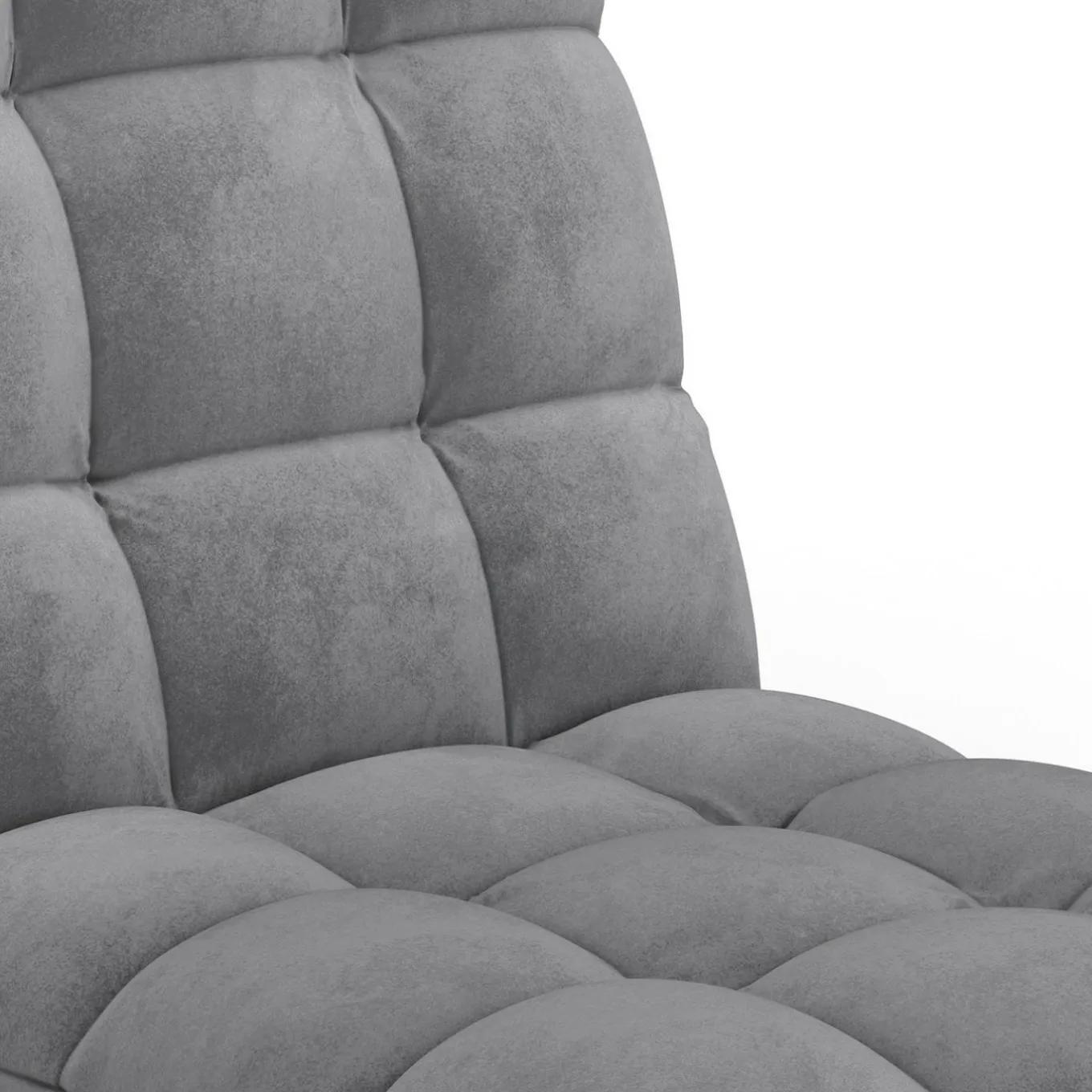 IDMarket Chaise de sol pliante 15 positions en velours gris anthracite* Chaises|Fauteuils