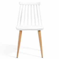 IDMarket Chaises à barreaux blanches style scandinave* Collection Scandinave|Salle À Manger Complète