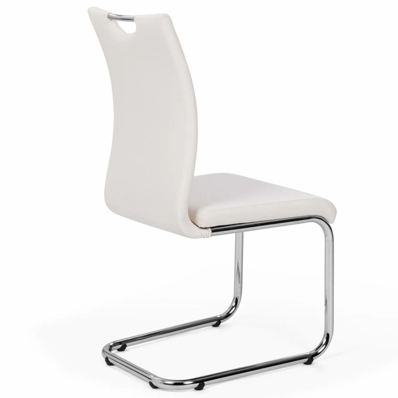 IDMarket Chaises blanches avec poignée pour salle à manger* Collection Contemporaine|Chaises