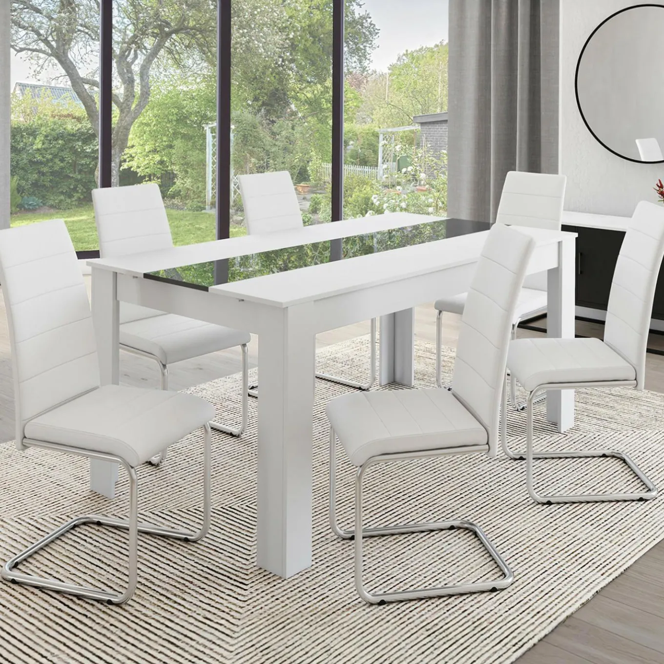 IDMarket Chaises blanches de salle à manger* Collection Contemporaine|Salle À Manger Complète