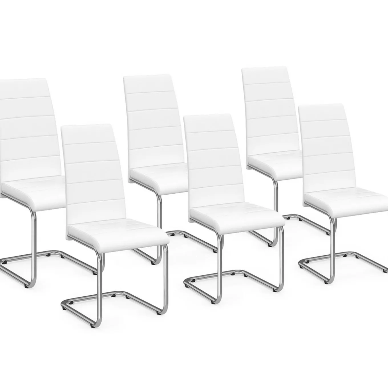 IDMarket Chaises blanches de salle à manger* Collection Contemporaine|Salle À Manger Complète