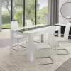IDMarket Chaises blanches design pour salle à manger MIA* Collection Contemporaine|Salle À Manger Complète