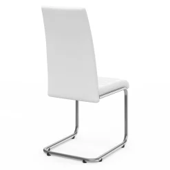 IDMarket Chaises blanches design pour salle à manger MIA* Collection Contemporaine|Salle À Manger Complète