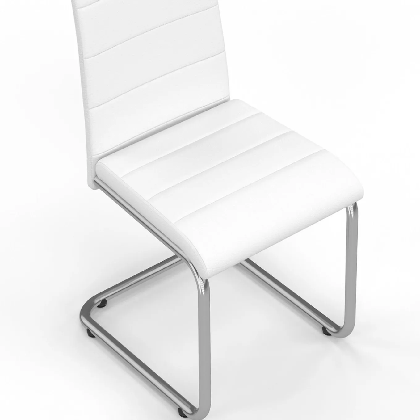 IDMarket Chaises blanches design pour salle à manger MIA* Collection Contemporaine|Salle À Manger Complète